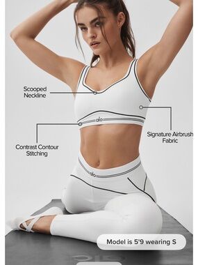 Alo airbrush heart throb bra new with tags